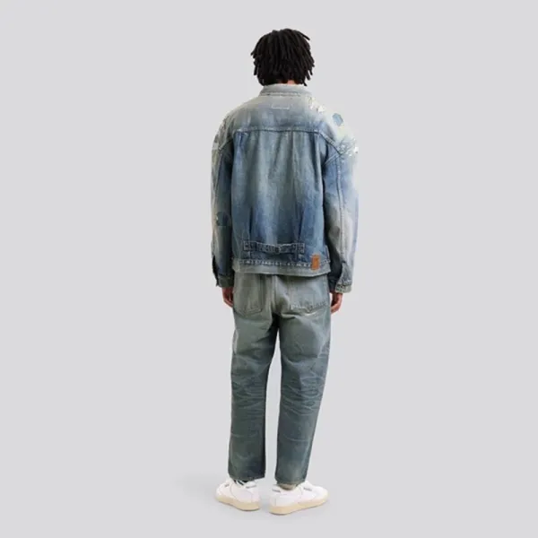 Yohji Yamamoto x Neighborhood Collection de Projets Communs Distressed Denim Jeans - 42