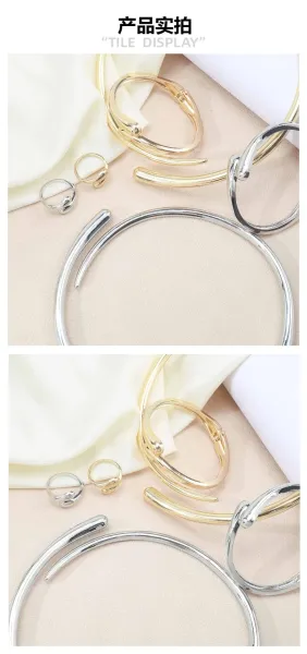 Design Teardrop Open Ring Gold Jewelry - 15