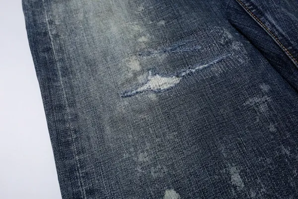Design Paint-Splatter Washed Denim Jeans - 12