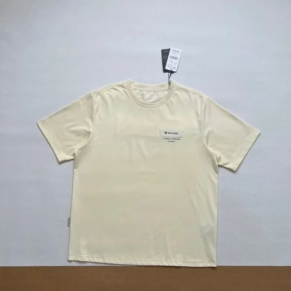 Design Snow Peak Minimal Lifestyle Crew Neck T-Shirt in Gray, Black, and Beige T-Shirts - 20