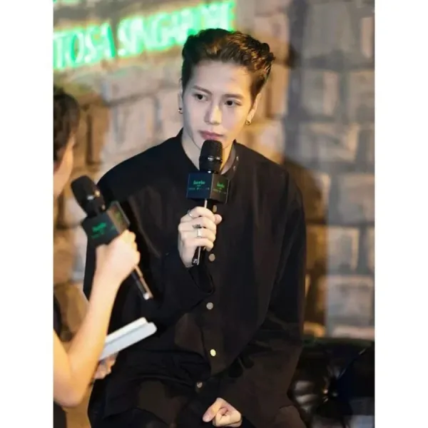 Design Black Mandarin Collar Shirt - 8
