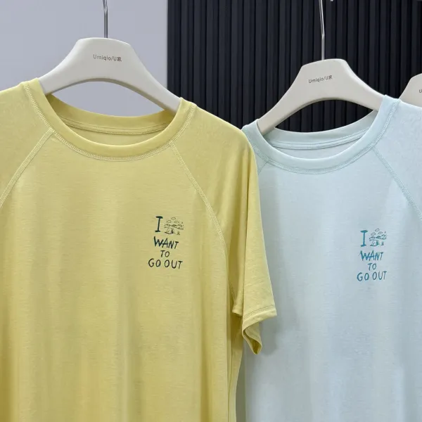 Design Graphic Print Yellow T-Shirt - 31