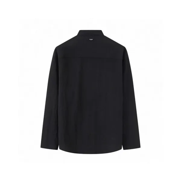 Design Black Mandarin Collar Shirt - 17