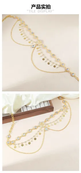 Design Bohemian Layered Coin Charm Waist Chain Gold Accessories.jewelry - 9