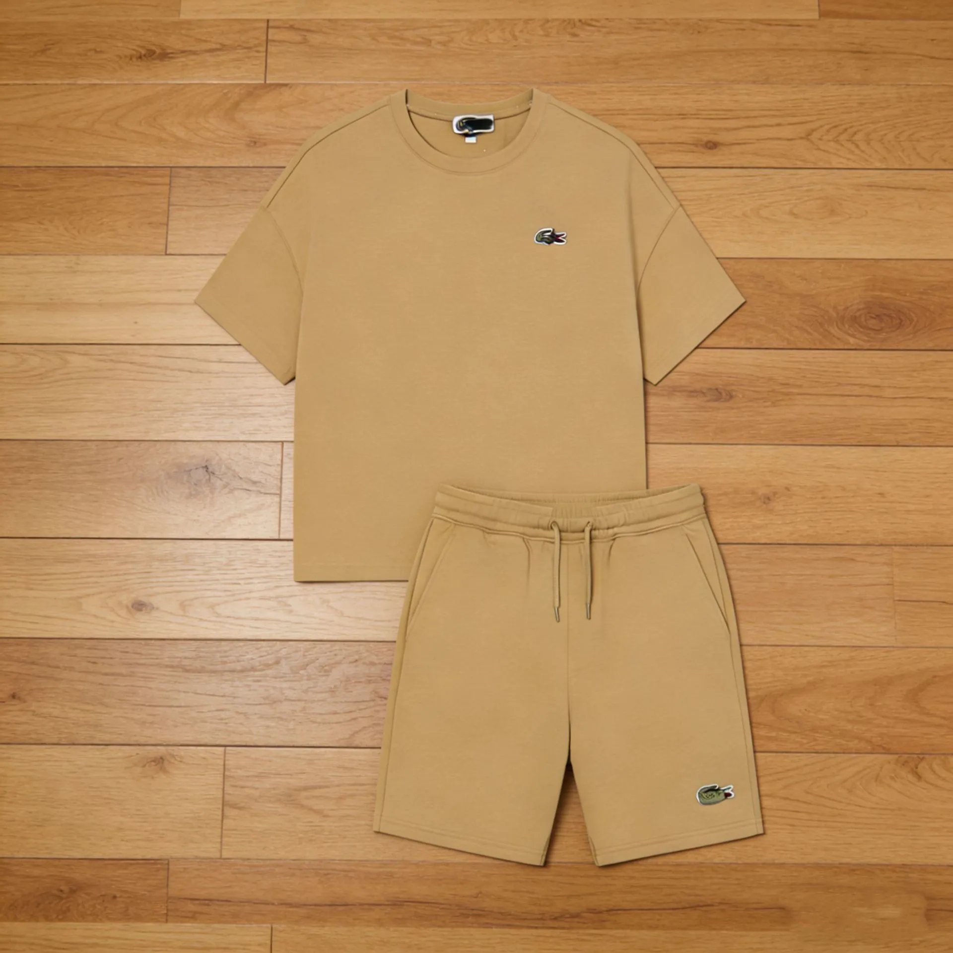 Lacoste Classic Croc Logo White T-Shirt and Shorts Set - 8