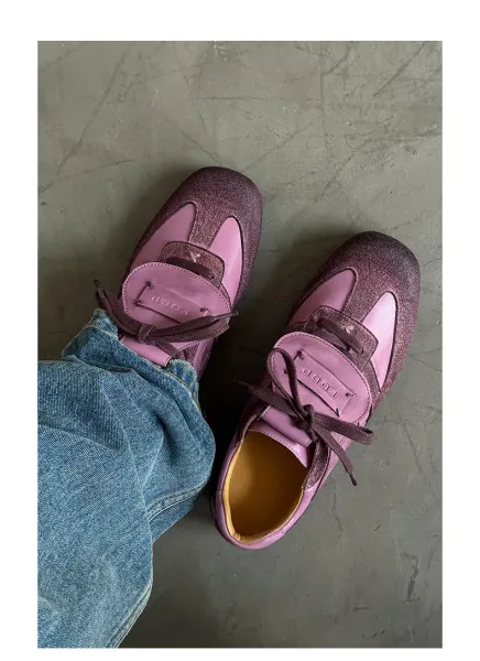 Design FOCP Purple Glitter Panel Sneakers - 3