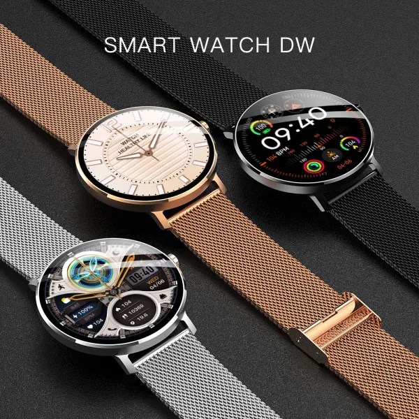 Design Smartwatch Blue Dial White Strap Smartwatch - 2