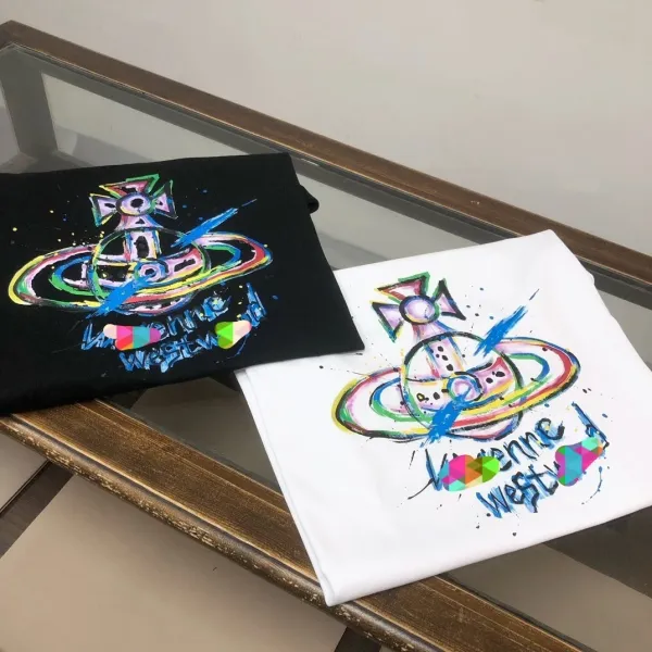 Vivienne Westwood Orb Logo Multicolor Spray Paint T-Shirt - 6