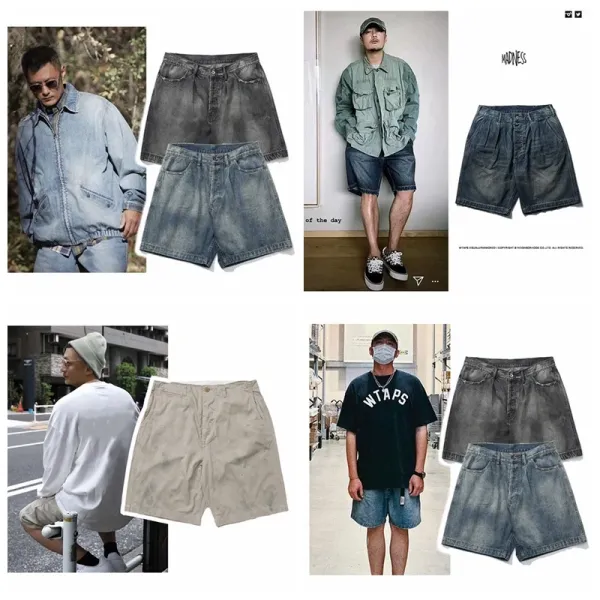 Design Madness Pleated Denim Shorts Blue Shorts - 3