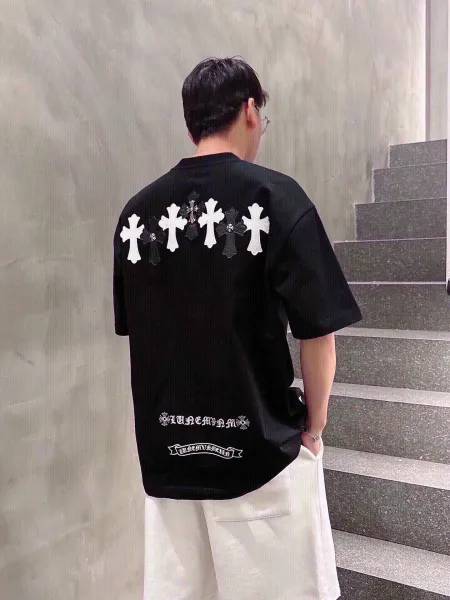 Chrome Hearts Cross Embroidered White T-Shirt - 31