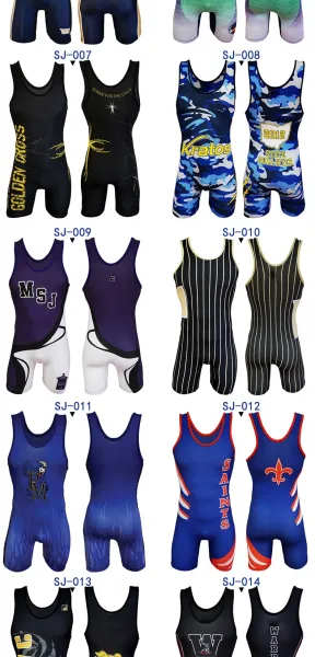 Design Eddies Wrestling Singlet Orange Blue Lightning Gradient Activewear - 19