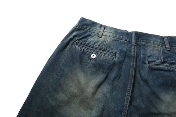 Design Madness Pleated Denim Shorts Blue Shorts - 16