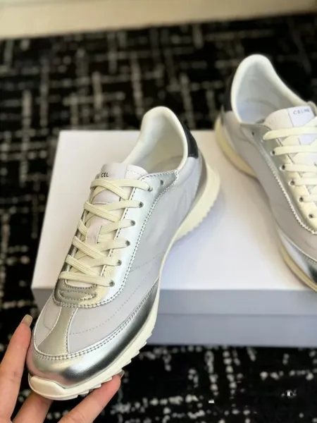 Celine Triomphe Sneakers Yellow and Black Suede Sneakers - 20