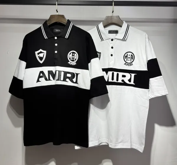 Design Logo Embroidered Black Polo with White Trim Polo Shirt - 4