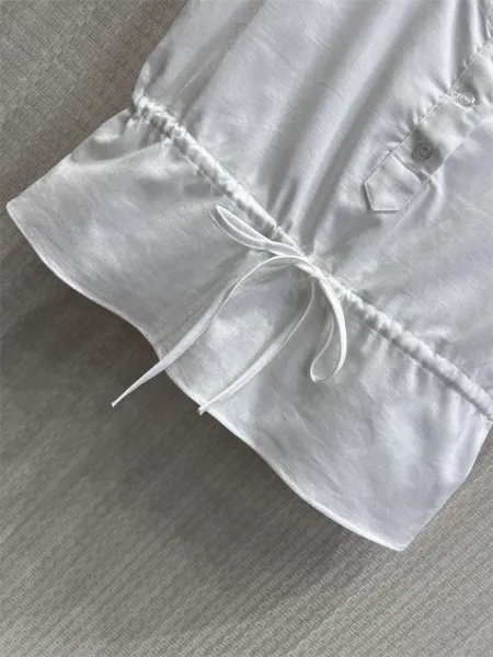 Design Ruffled Pocket Shorts White - 35