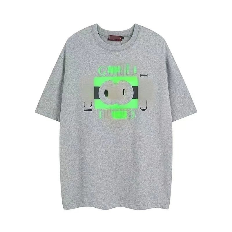Gucci Graphic Print Oversized T-Shirt Navy - 16