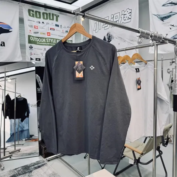 Design C Brand Long Sleeve Base Layer Gray T-Shirt Base Layer - 9