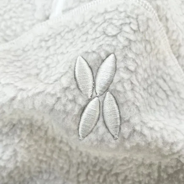 Design Fleece Cropped Hoodie White - 17