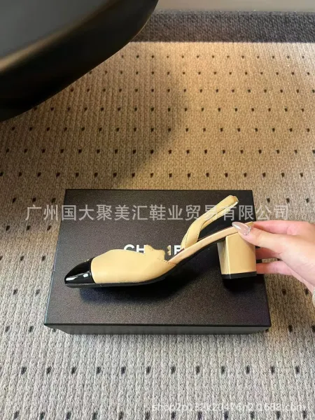 HAN Slingback Square-Toe Heels Black - 28