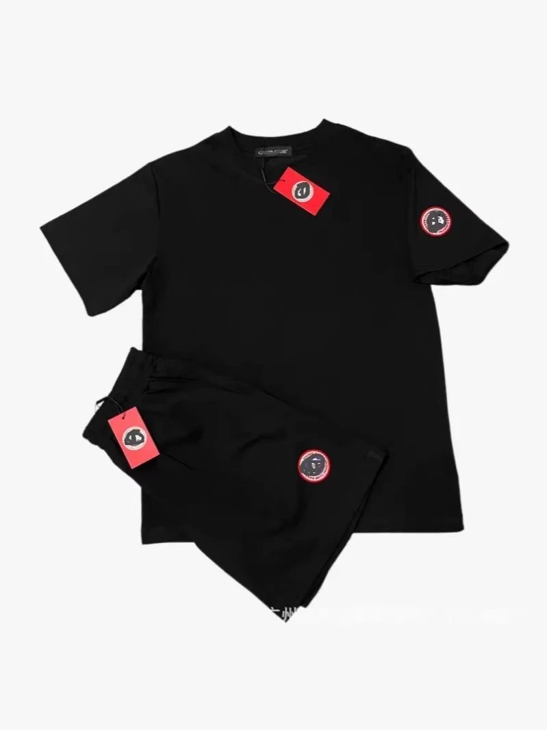 Design Logo Patch Gray T-Shirt and Sweatpants Set - 9