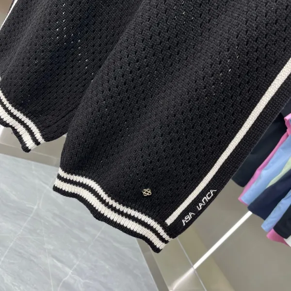Design ASA LANCA Knit Set Black with White Stripe Sweater and Shorts Sets - 9