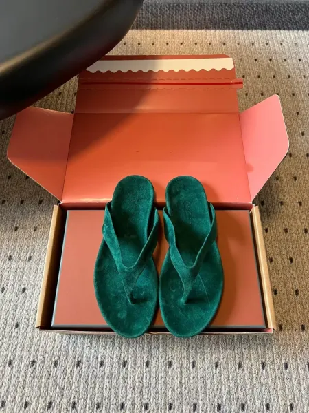 Jacquemus Les Tongs Jaune Suede Flip-Flops Slippers - 5