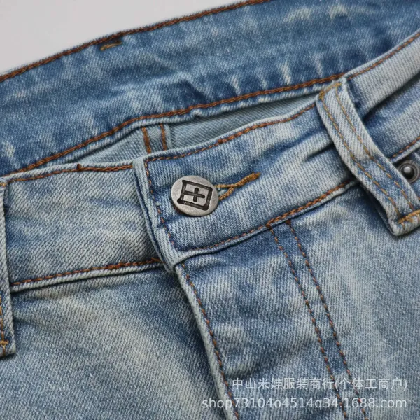 Design Flared White Denim Jeans with Embroidered Graphics - 12