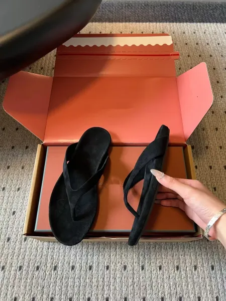 Jacquemus Les Tongs Jaune Suede Flip-Flops Slippers - 17