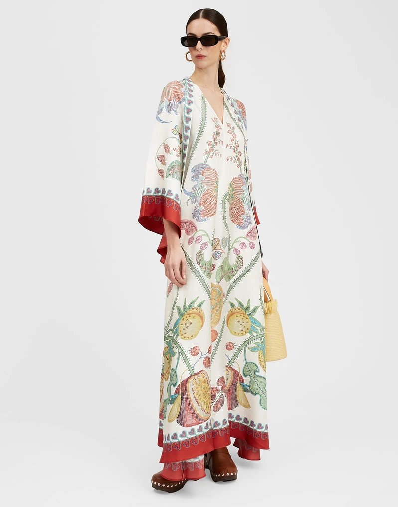 Versace Printed Kaftan Dress Multicolor - 19