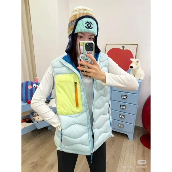 Arc'teryx Helium Down Collection Vest Light Blue with Lime Pocket Outerwear.vest - 10