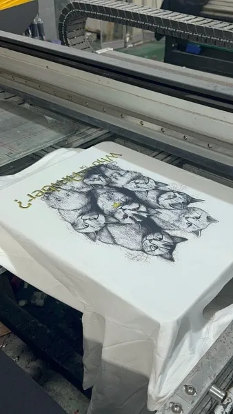 Design Cat Print Graphic Oversized T-Shirt Black - 2
