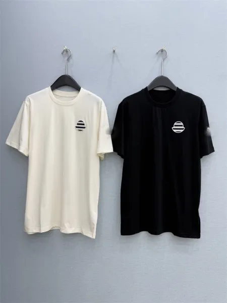 Design Minimalist Stripe Logo Cream T-Shirt - 3