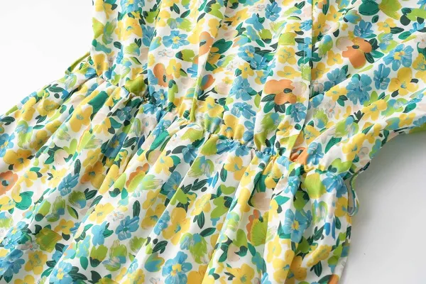 Design Floral Wrap Midi Dress Black White - 8