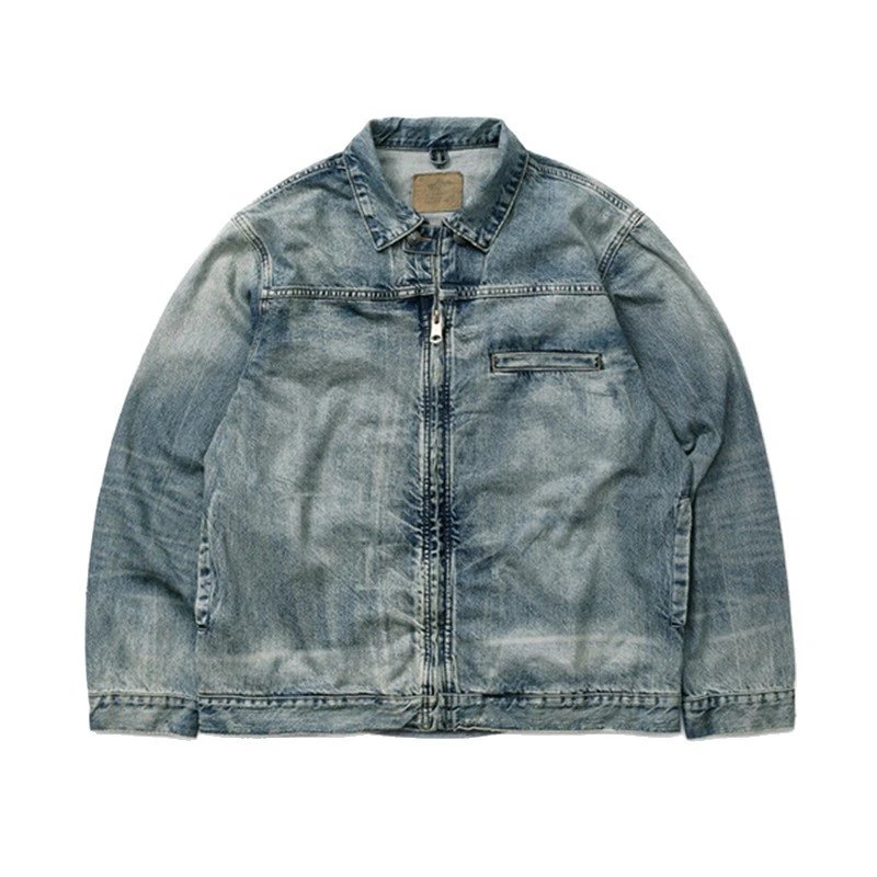 Denim Trucker Jacket Light Blue Washed Vintage