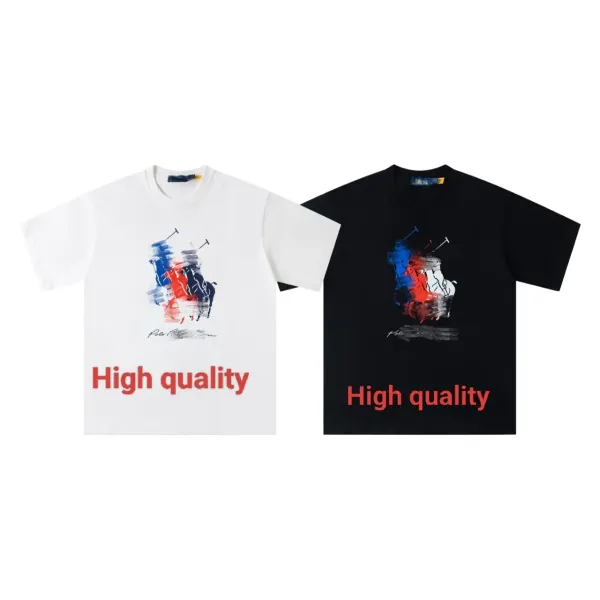 Design Pixelated Polo Player T-Shirt Black - 4