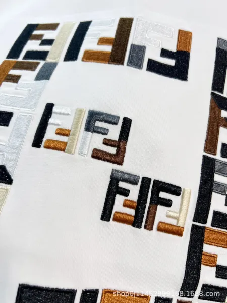 Fendi FF Logo Patchwork T-Shirt Black - 9