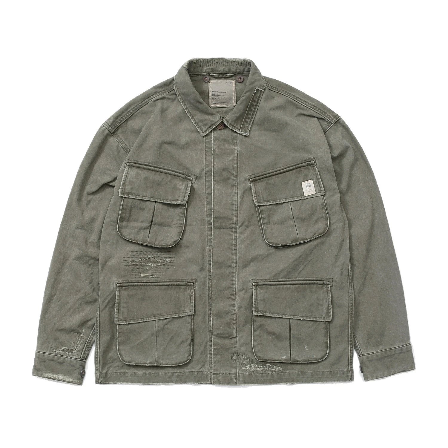 Utility Field Jacket Olive Green Military Style