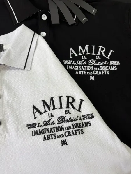Design Logo Embroidered Black Polo with White Trim Polo Shirt - 17