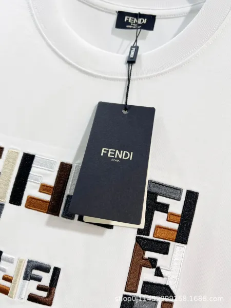 Fendi FF Logo Patchwork T-Shirt Black - 13