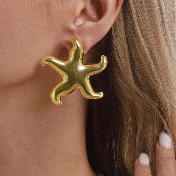Design Fish Charm Drop Earrings Gold Silver Multicolor Jewelry - 23