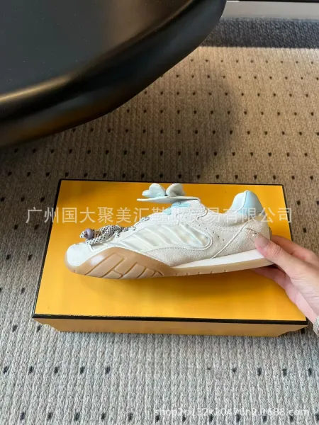 Fendi Bow-Strap Pink Suede Sneakers - 15