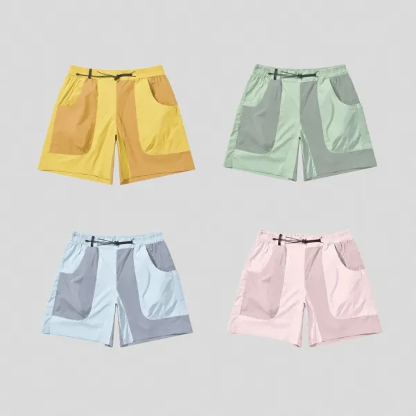 Design Patchwork Utility Shorts Mint Green - 5