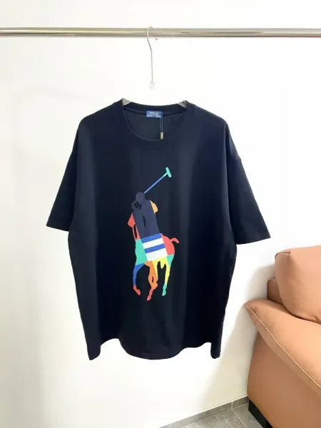 Polo Ralph Lauren Rainbow Pony Oversized T-Shirt Black - 1