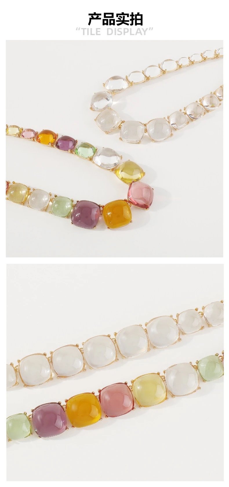 Design Statement Crystal Gradient Necklace Jewelry - 17