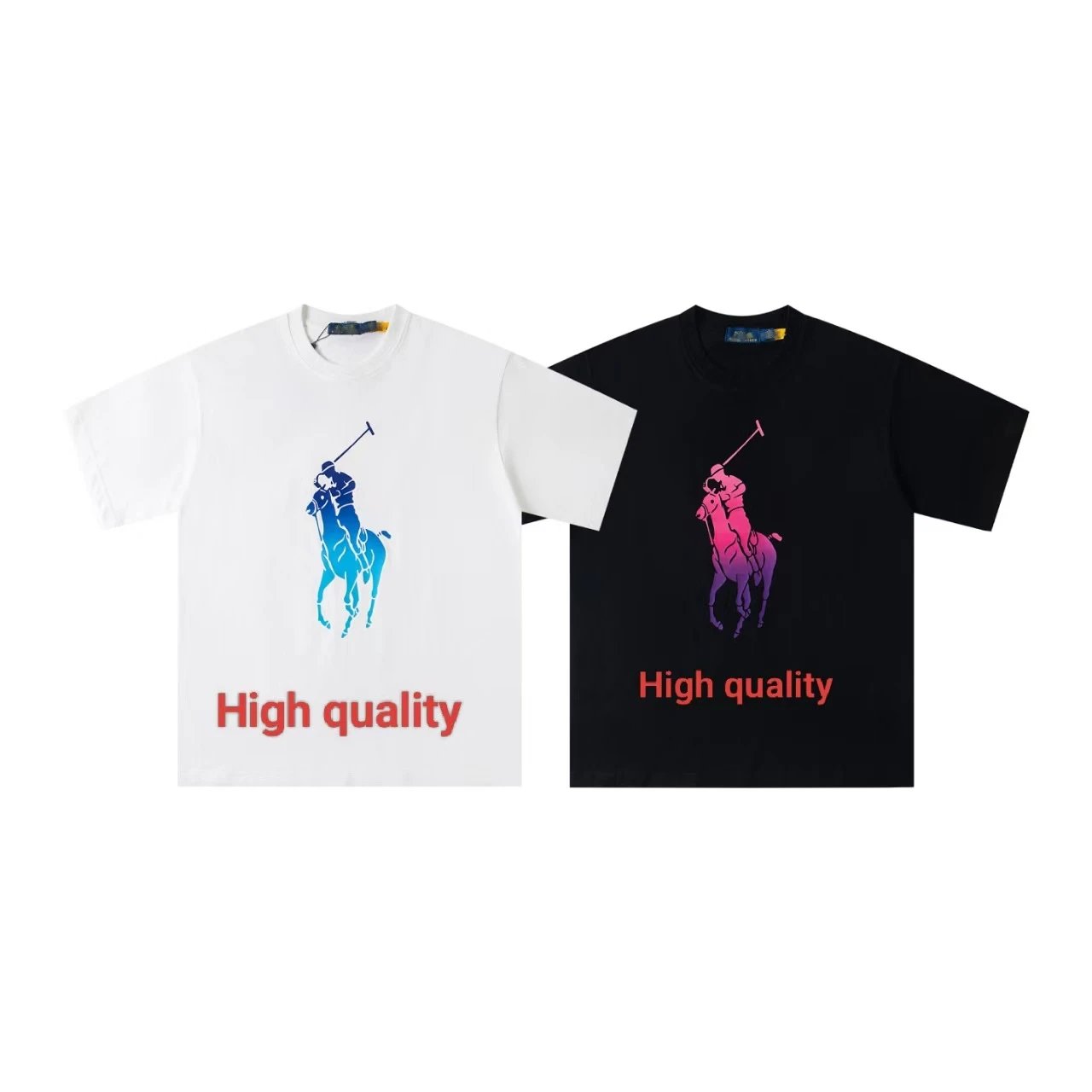 Polo Ralph Lauren Gradient Polo Player T-Shirt Black - 5