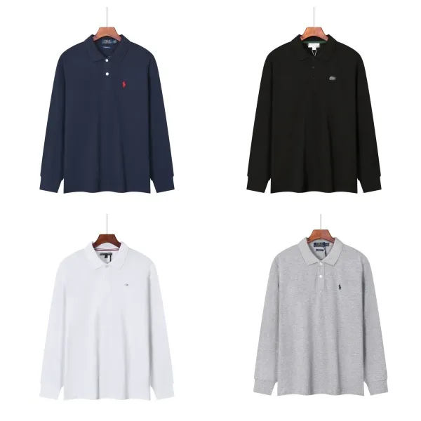 Polo Ralph Lauren Classic Fit Long Sleeve Polo Navy, Black, White, Gray Polo Shirt - 1
