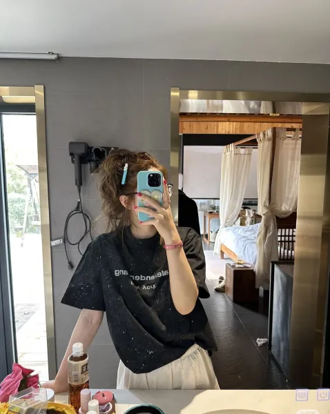 Alexander Wang Logo Print White Cropped T-Shirt - 3