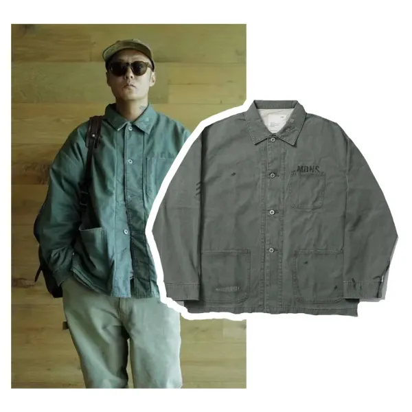Design MDNS Workwear Jacket Army Green Outerwear - 5
