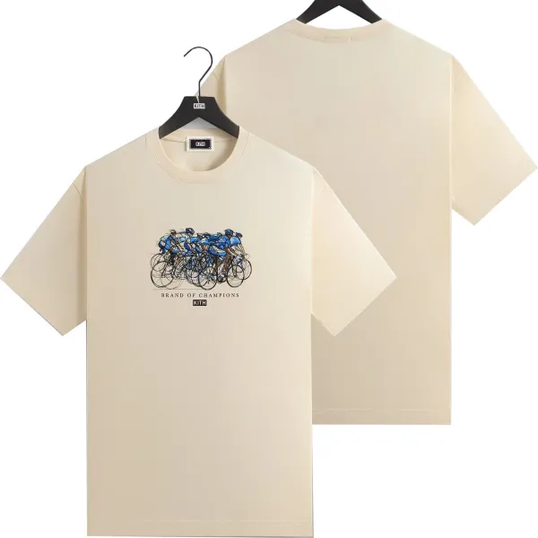 Kith Brand of Champions Cycling Graphic Beige T-Shirt - 1