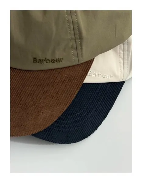 Burberry Barbour Corduroy Brim Baseball Cap Olive / Brown and Cream / Navy Hats - 19